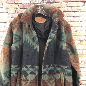 Woolrich Southwestern Indian Blanket Aztec Coat